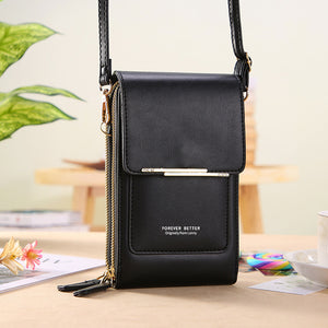 Touch Screen Mobile Phone Bag Small Crossbody Shouder Bags Women Long Wallet - Dazzling Beauty Solution