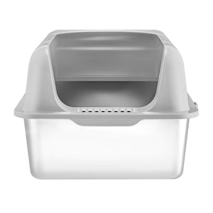 VEVOR 6 in Deep Cat Litter Box Odor-Free Litter Box with Filtering Foot Board