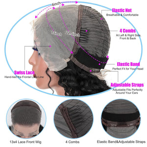 Front Lace Human Hair Wig Deep Wave Human Wigs - Dazzling Beauty Solution