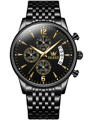 OLEVS. OLEVS Mens Watch Analog Quartz Movement Business Stainless Steel Waterproof Luminous Chronograph Day Date Luxury Dress Business Big Face Rome Number Diamond Dial Male Wrist Watches 2867