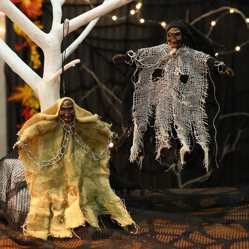 Halloween Hanging Ghost Iron Chain Glowing Skull Decorative Ornaments - Dazzling Beauty Solution