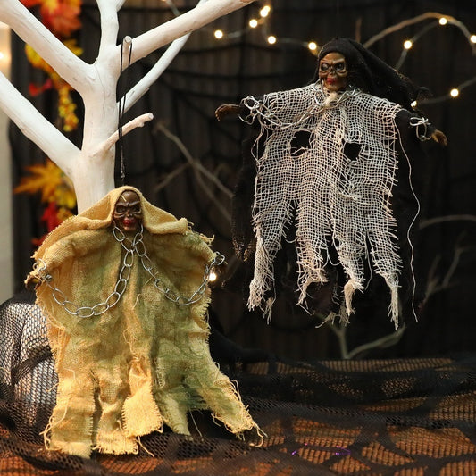 Halloween Hanging Ghost Iron Chain Glowing Skull Decorative Ornaments - Dazzling Beauty Solution