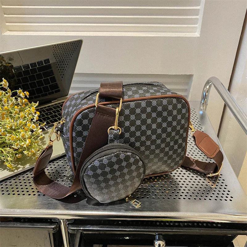 Vintage Pattern Crossbody Bags For Women Shoulder Shell Bag Trend Small Purse And Handbag Luxury Designer Female Square Bag Women's Bag - Dazzling Beauty Solution