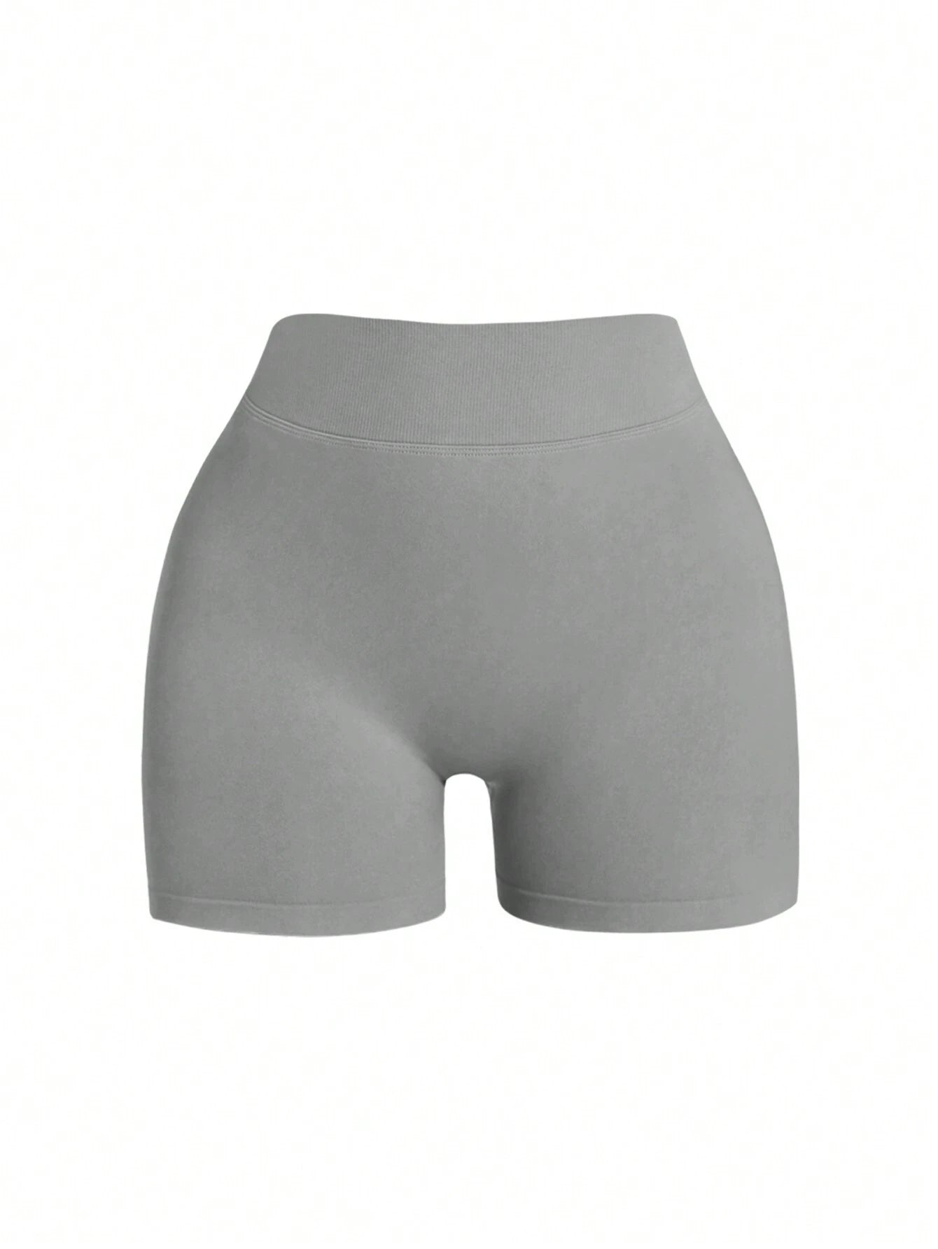 Women'S Plain Seamless V-Waist Daily Fitness Sports Shortswomen Sweat Short, Gym Short, Biker Short