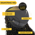 Drawstring Wig Water Wave Invisible Hairline Beginner Friendly