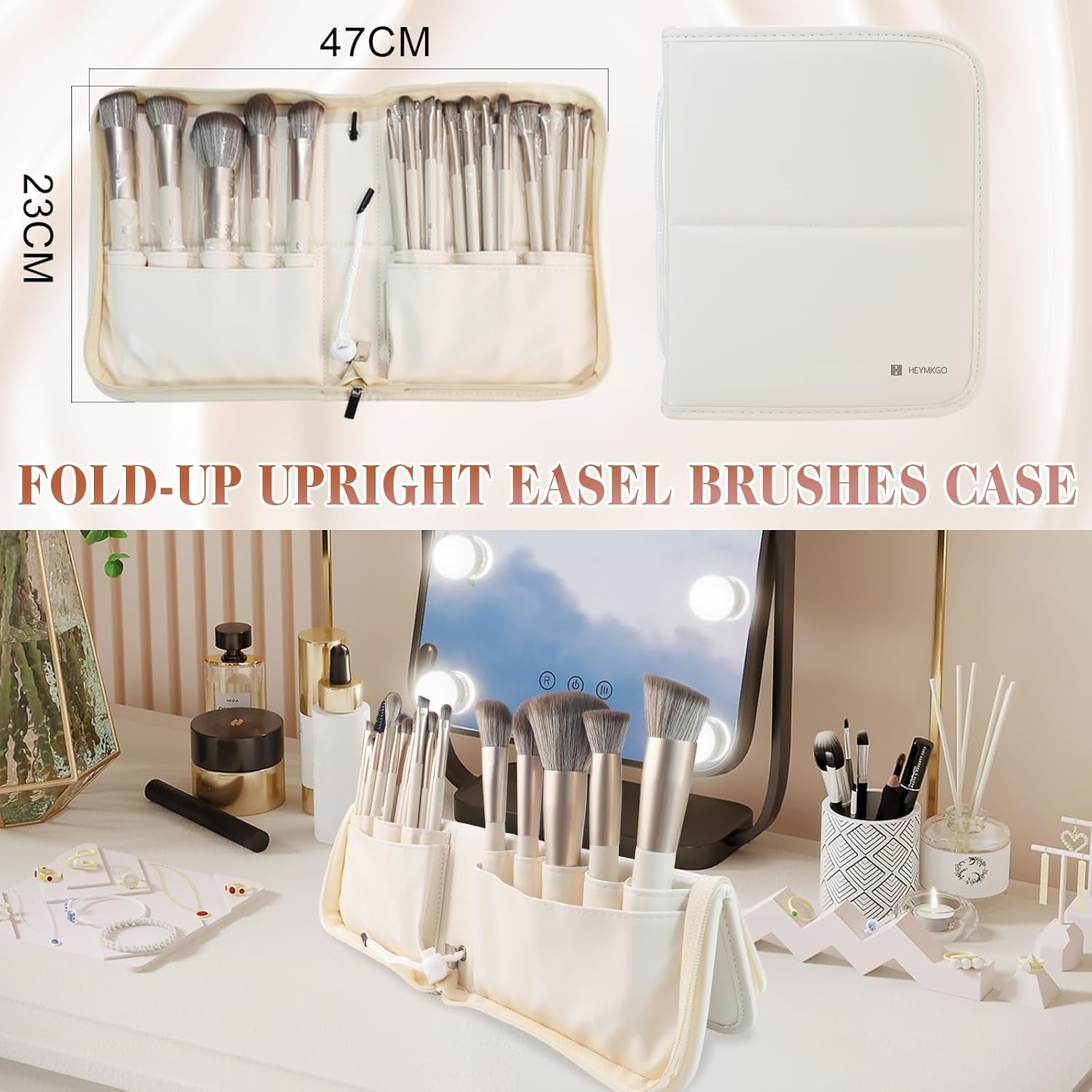 22-Piece Pro Makeup Brush Set with Case & Remover Pads