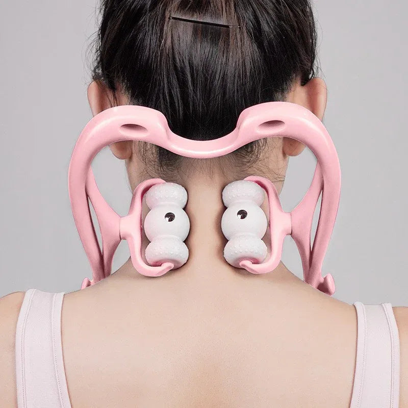 360° Manual Neck Massager with Magnetic Acupressure – Deep Tissue Pain Relief Roller for Neck, Shoulders & More - Dazzling Beauty Solution