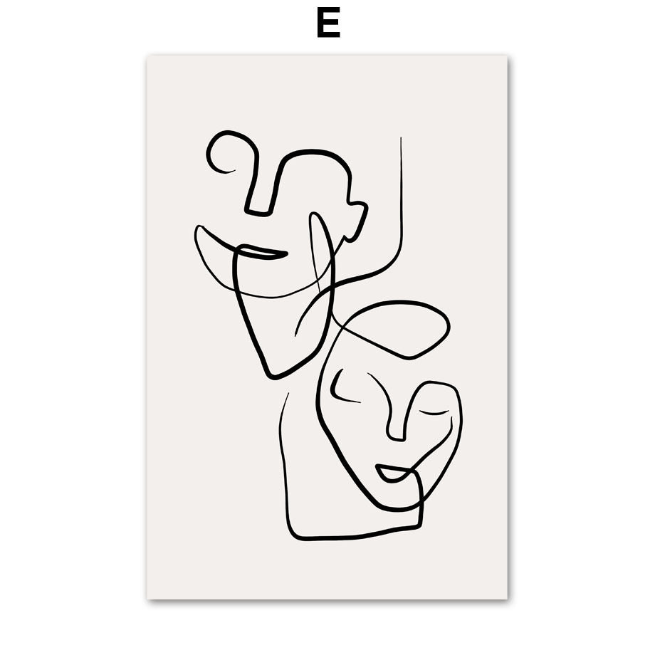 Body Art Canvas Poster – Modern Geometric Wall Art for Sofa or Bedroom - Dazzling Beauty Solution