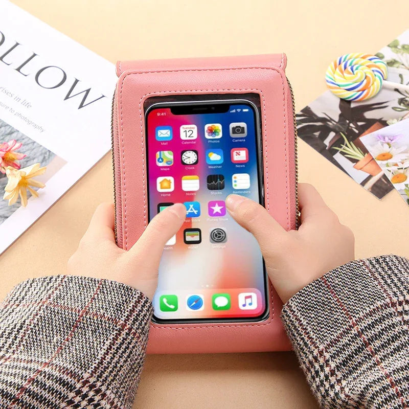 Touch Screen Mobile Phone Bag Small Crossbody Shouder Bags Women Long Wallet - Dazzling Beauty Solution