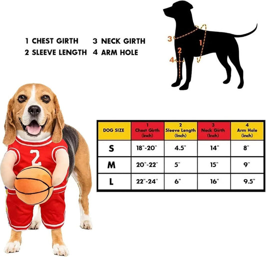 Dog Basketball Player Costume – Funny Halloween Sports Outfit for Small Dogs - Dazzling Beauty Solution
