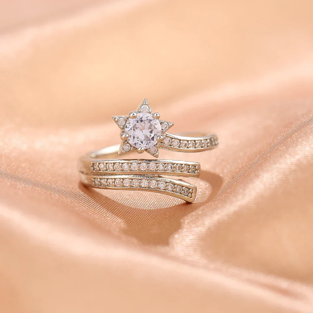 Niche Opening Adjustable Non-fading Cross Ring - Dazzling Beauty Solution