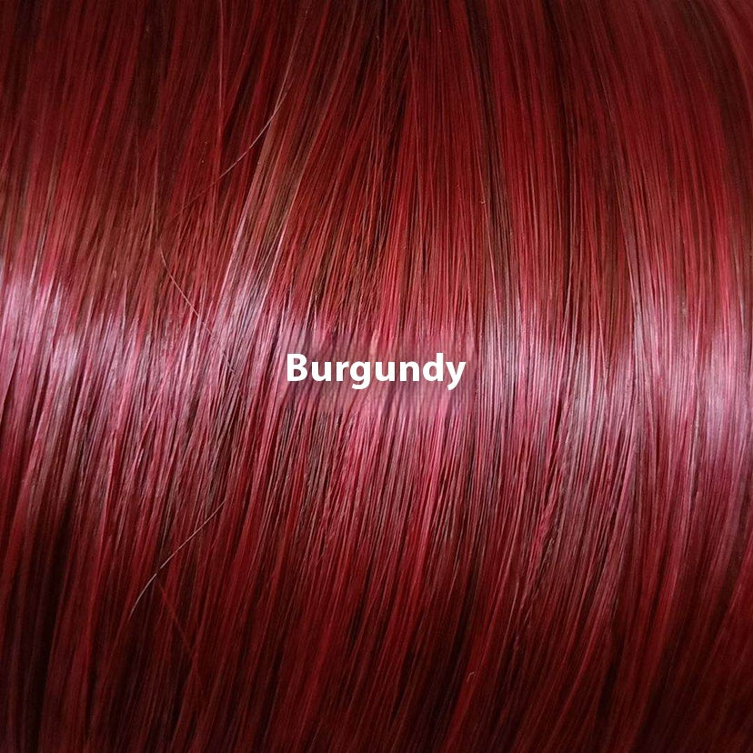 Long Straight Lace Front Wig with Side Bangs – Medium Dark Brown