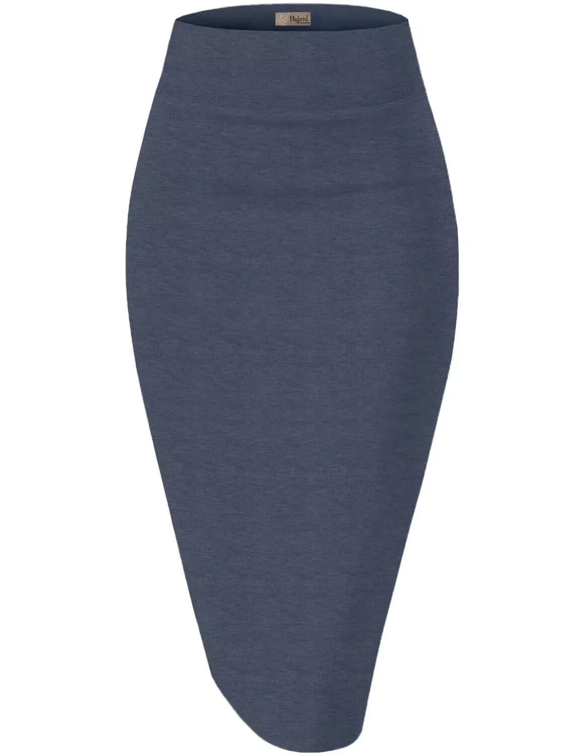 Women's Premium Ponte Stretch High-Waist Pencil Skirt – Below Knee