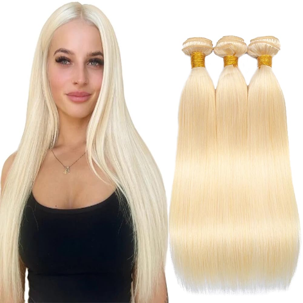 YOUNGHANN Brazilian P4/613 Body Wave Human Hair Bundles – Highlight Blonde Virgin Hair