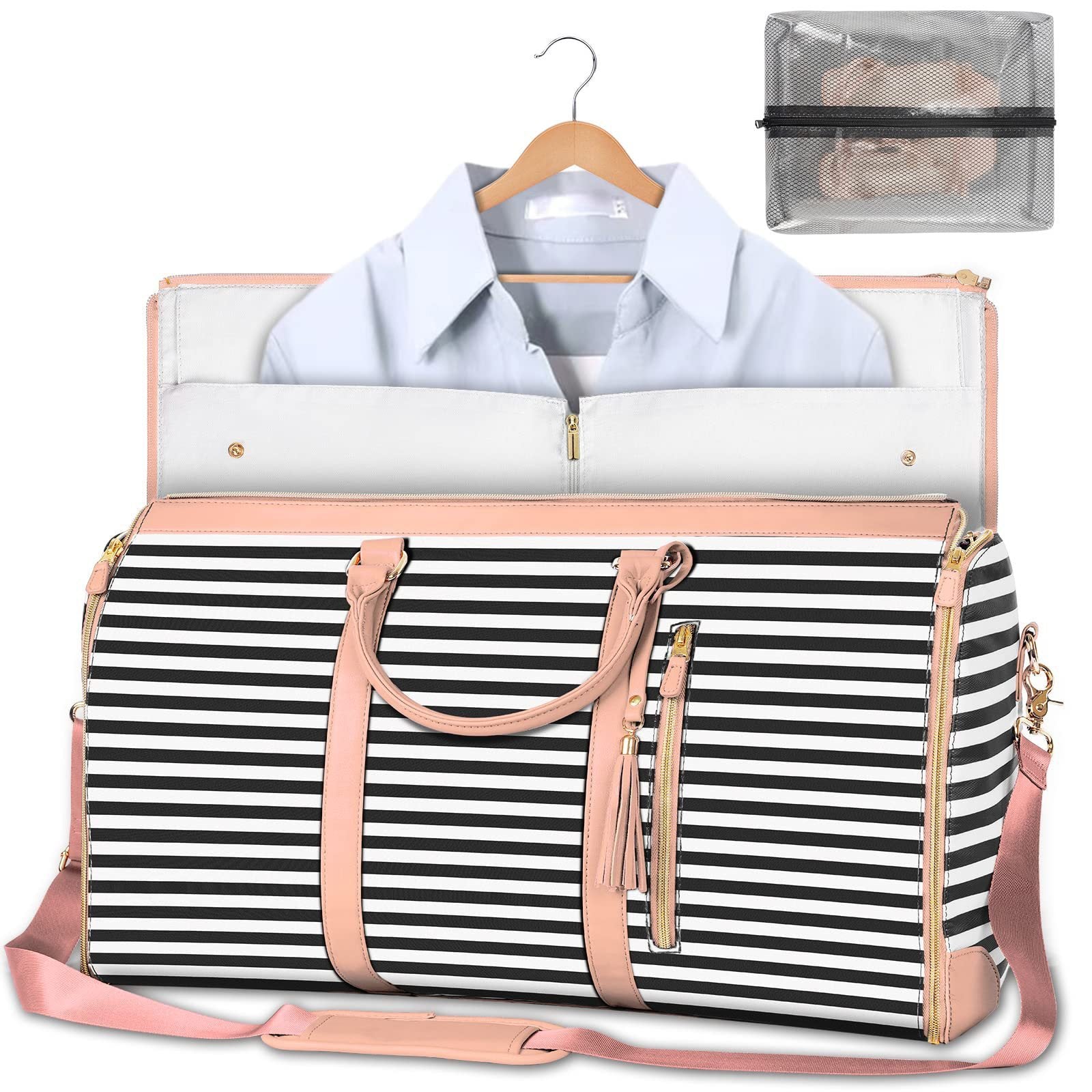 Women’s Large Capacity Travel Duffle Bag – Waterproof Foldable Suit Tote - Dazzling Beauty Solution