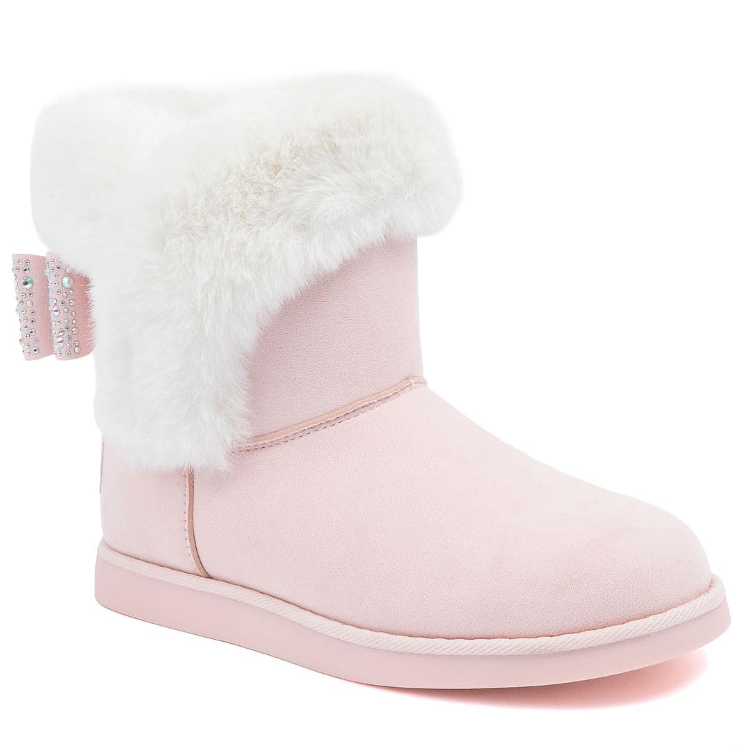 Juicy Couture Women's Slip-On Winter Snow Boots | Faux Fur Lined | Warm Fashion Booties | Sizes 5–12