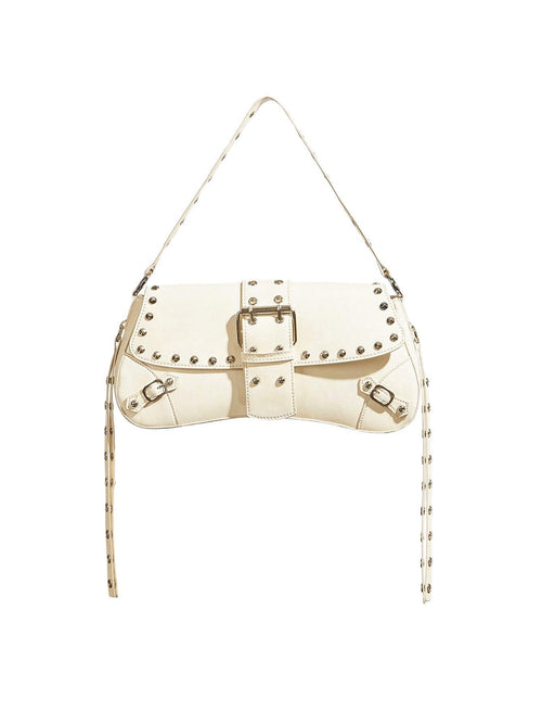 Verdusa Women's Y2K Studded Punk Shoulder Bag | Goth Faux Leather Purse | 15 Colors