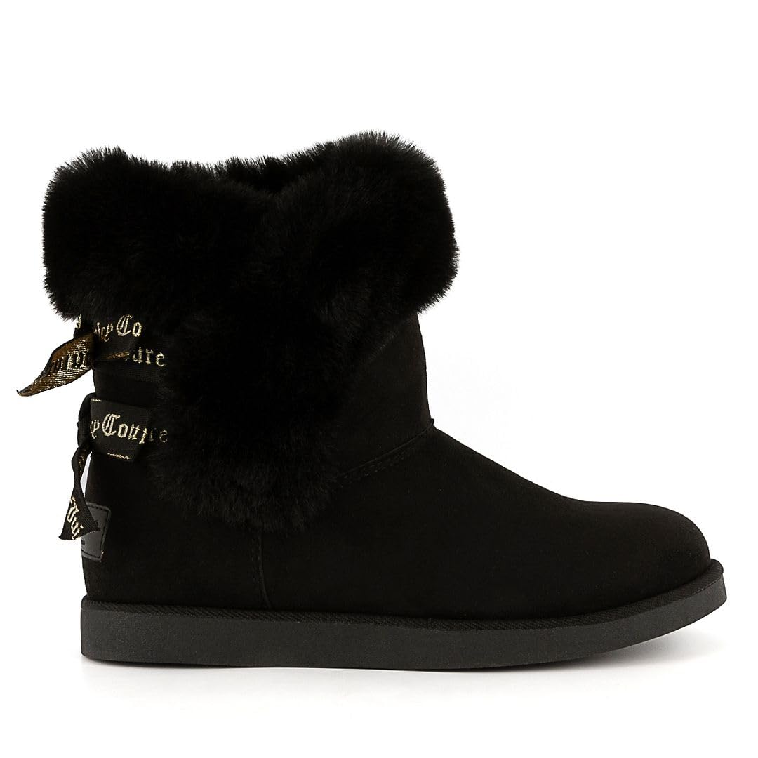 Juicy Couture Women's Slip-On Winter Snow Boots | Faux Fur Lined | Warm Fashion Booties | Sizes 5–12