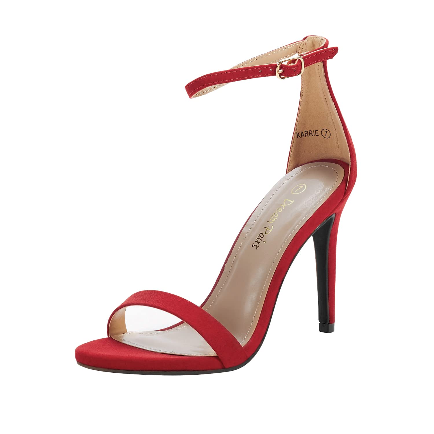 DREAM PAIRS Women's Stiletto Heels Sandals - Open Toe Ankle Strap High Heels