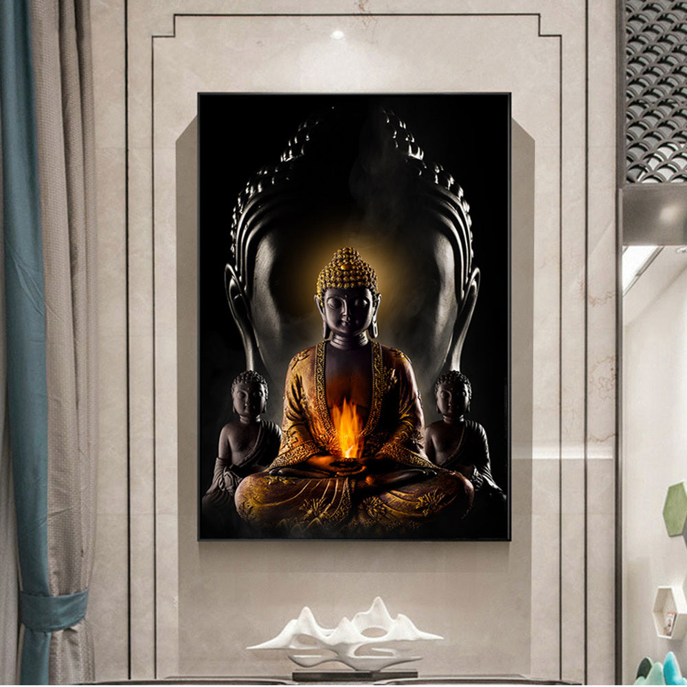 Modern Buddha Wall Art – Canvas Painting & Buddhism Poster for Home Décor - Dazzling Beauty Solution