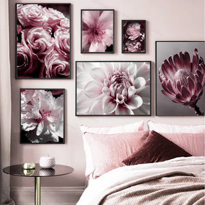 Peony Flower Wall Art – Modern Oil Canvas Painting (No Frame) - Dazzling Beauty Solution