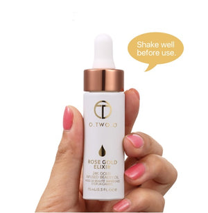 24k Rose Gold Elixir Skin Make Up Oil For Face Essential Oil Before Primer Foundation Moisturizing Face Oil Anti-aging - Dazzling Beauty Solution
