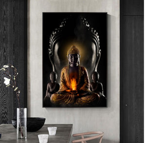Modern Buddha Wall Art – Canvas Painting & Buddhism Poster for Home Décor - Dazzling Beauty Solution