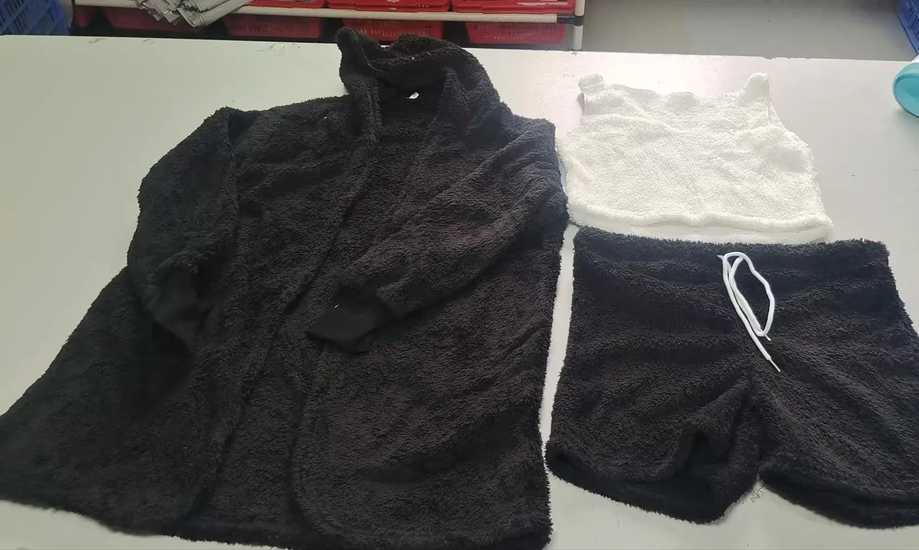 3pcs Women’s Pajama Set – Crop Top & Drawstring Shorts Loungewear - Dazzling Beauty Solution