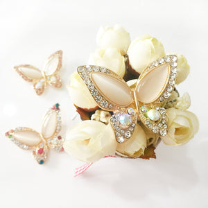 Women’s Butterfly Brooch – Gemstone Inlay Pin Accessory - Dazzling Beauty Solution