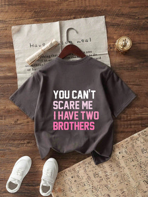 Tween Girl Casual Funny Print Crew Neck Short Sleeve T-Shirt Top, Summer