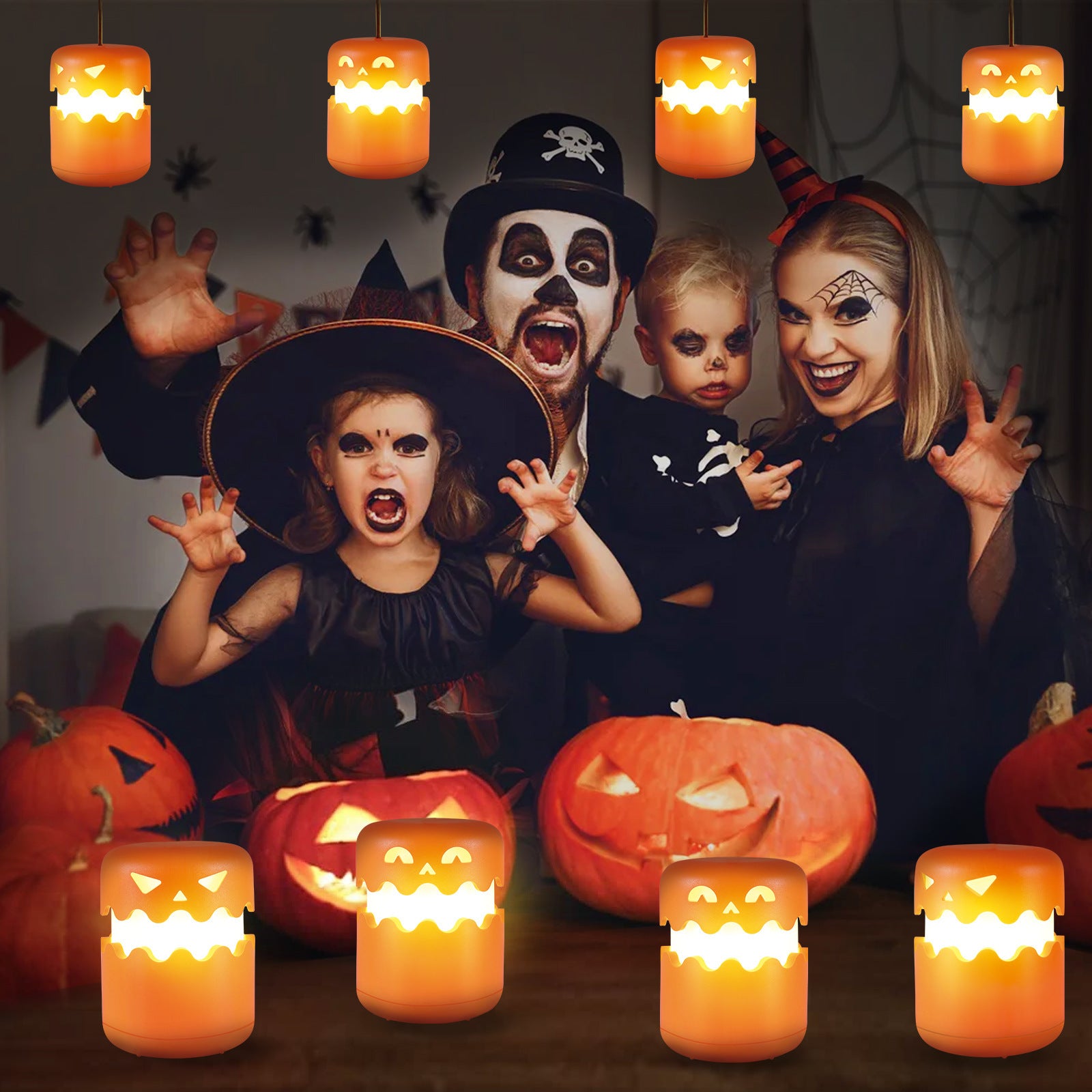 Halloween Pumpkin Foldable Night Lamp – Portable Small LED Light - Dazzling Beauty Solution