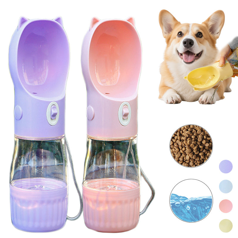 2-in-1 Portable Dog Water Bottle & Food Container – Leak-Proof Pet Feeder for Dogs & Cats - Dazzling Beauty Solution