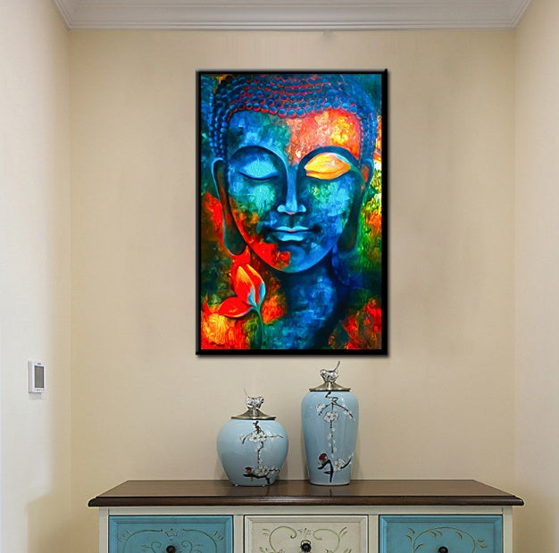 Modern Buddha Wall Art – Canvas Painting & Buddhism Poster for Home Décor - Dazzling Beauty Solution