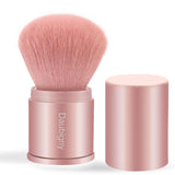 Retractable Kabuki Makeup Brush, Powder Brushes Foundation Travel Foundation Brush for Blush Bronzer & Powder (Pink)