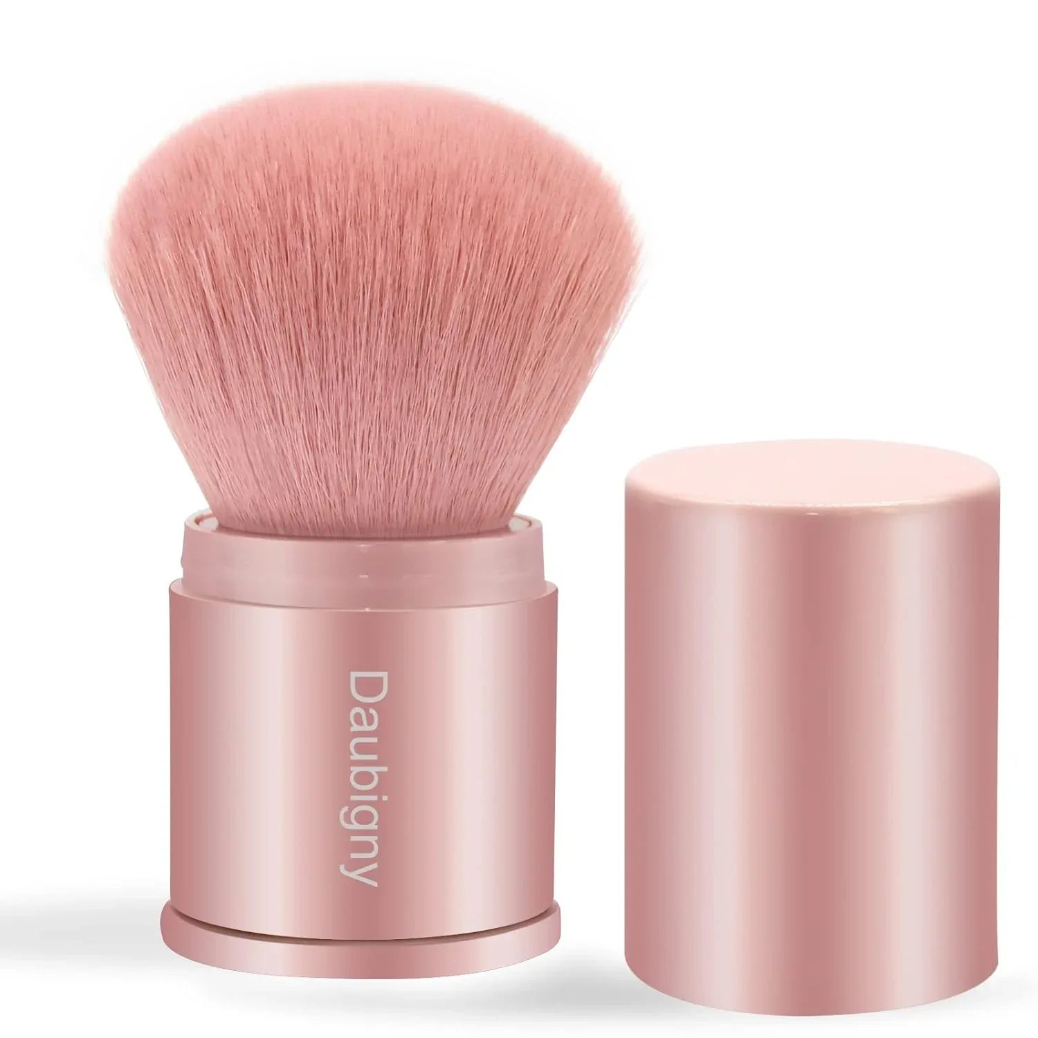 Retractable Kabuki Makeup Brush, Powder Brushes Foundation Travel Foundation Brush for Blush Bronzer & Powder (Pink) - Dazzling Beauty Solution