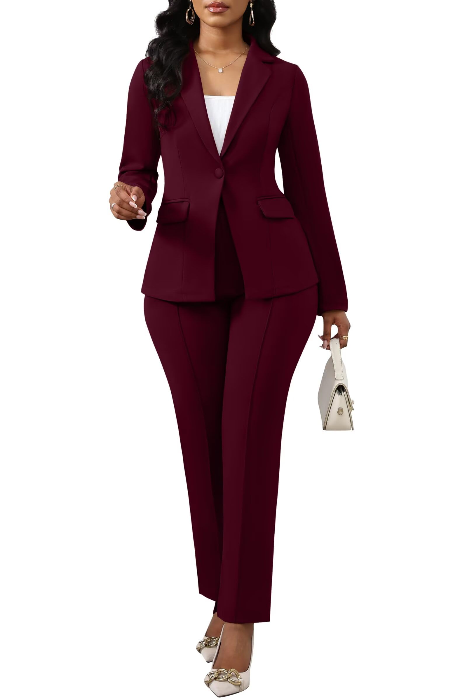 Women’s 2-Piece Blazer Pant Suit – Sleek Power Set