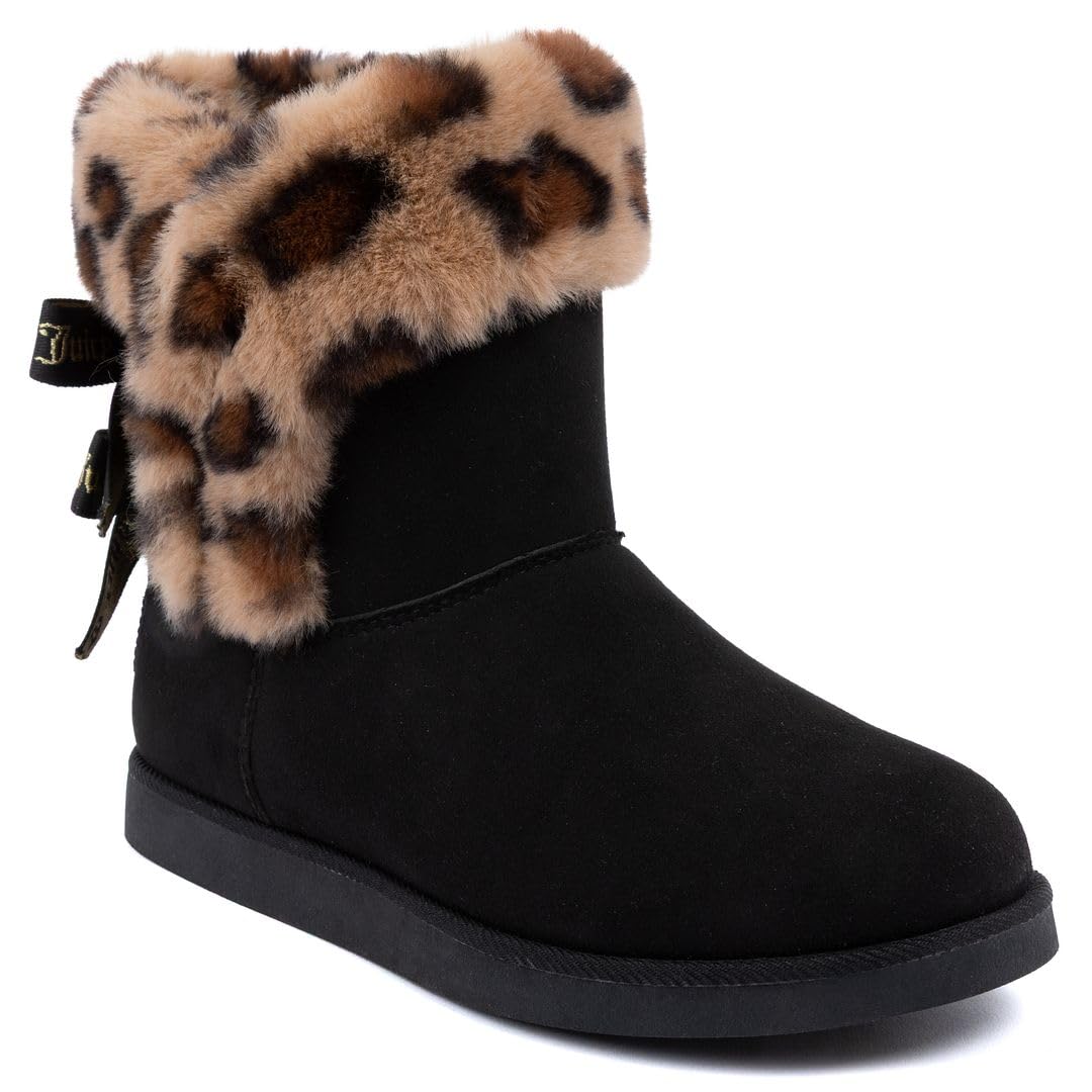 Juicy Couture Women's Slip-On Winter Snow Boots | Faux Fur Lined | Warm Fashion Booties | Sizes 5–12
