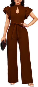 Women's Elegant Jumpsuit – Dressy Formal Long Pants Business Jumpsuit