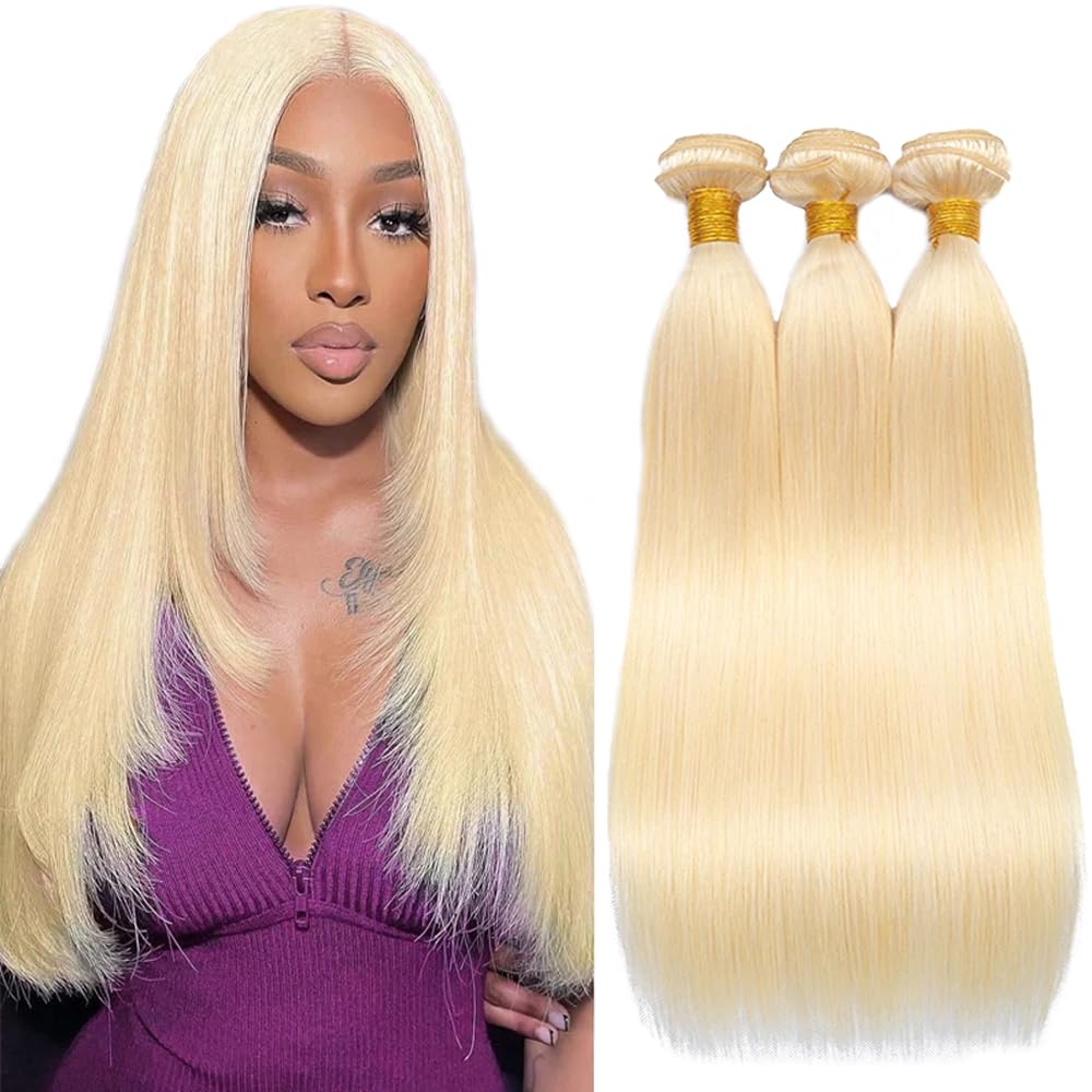 YOUNGHANN Brazilian P4/613 Body Wave Human Hair Bundles – Highlight Blonde Virgin Hair