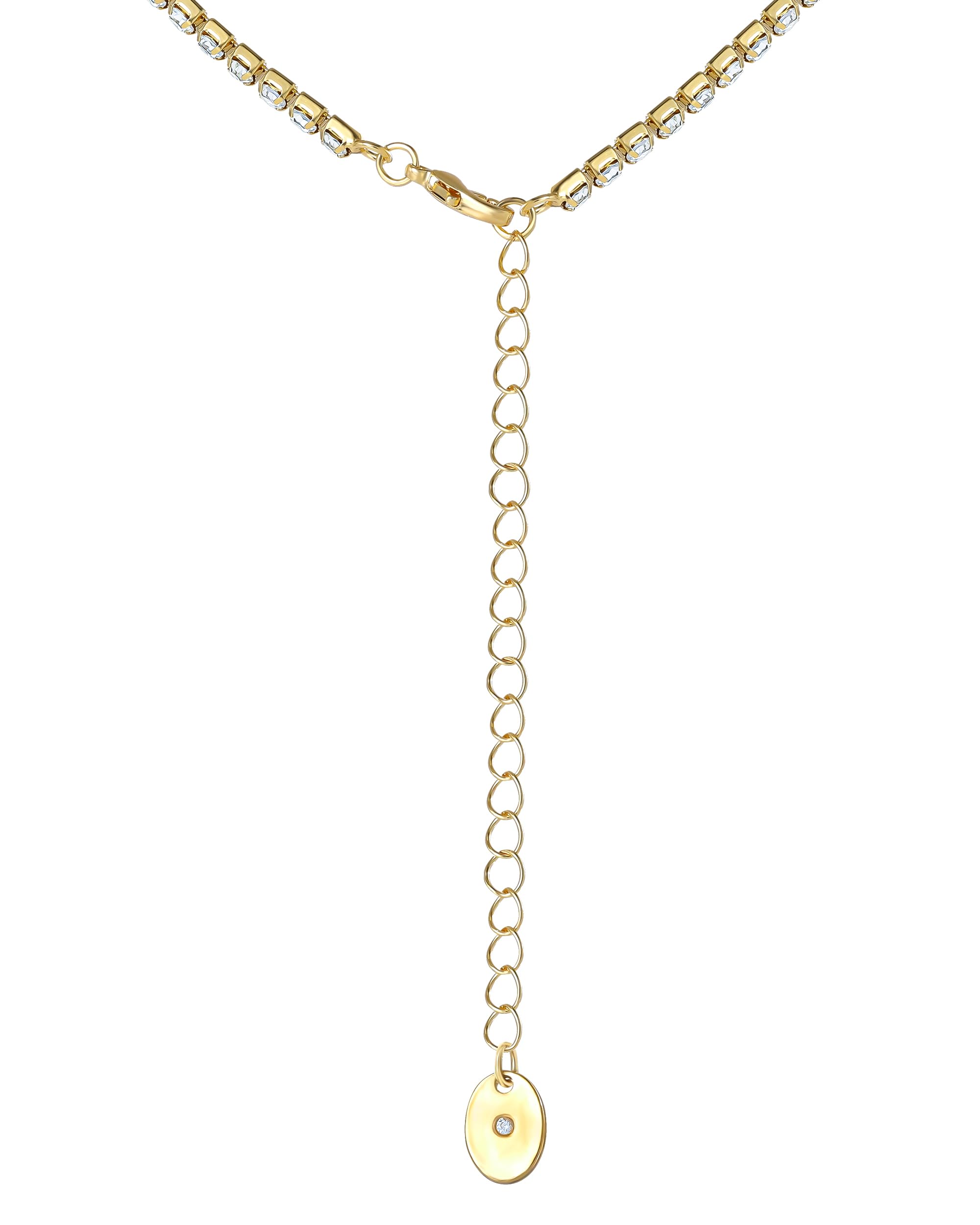 Juicy Couture Pink Pavé Crystal Heart Tennis Necklace | 16"+2" | Y2K Gift for Her