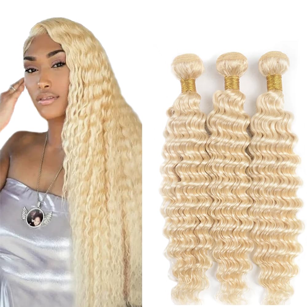 YOUNGHANN Brazilian P4/613 Body Wave Human Hair Bundles – Highlight Blonde Virgin Hair