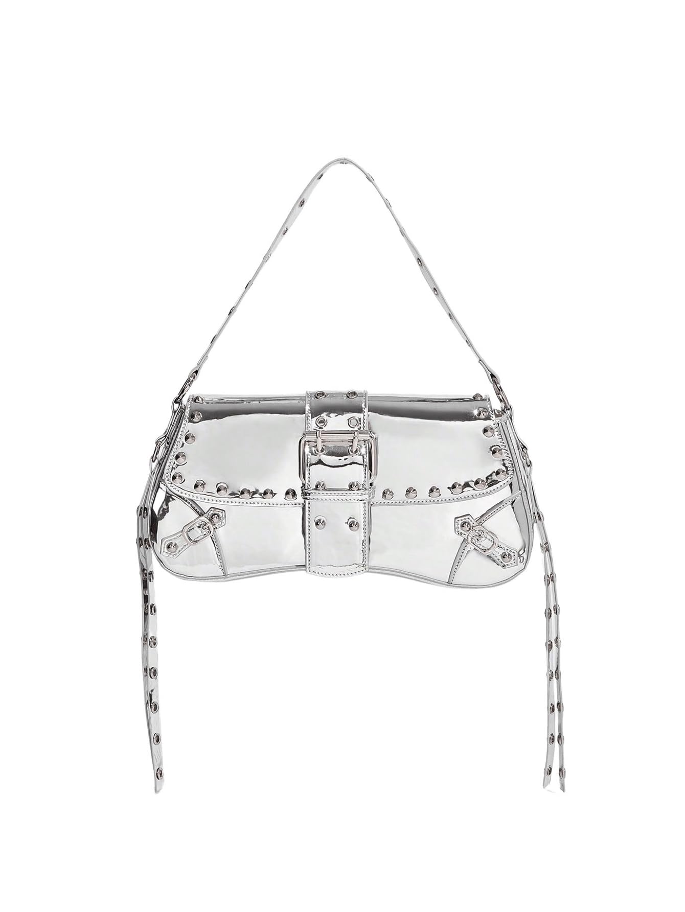 Verdusa Women's Y2K Studded Punk Shoulder Bag | Goth Faux Leather Purse | 15 Colors