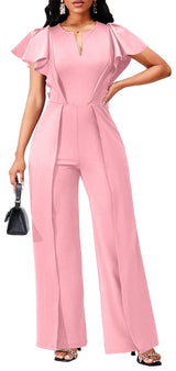 Women's Elegant Jumpsuit – Dressy Formal Long Pants Business Jumpsuit