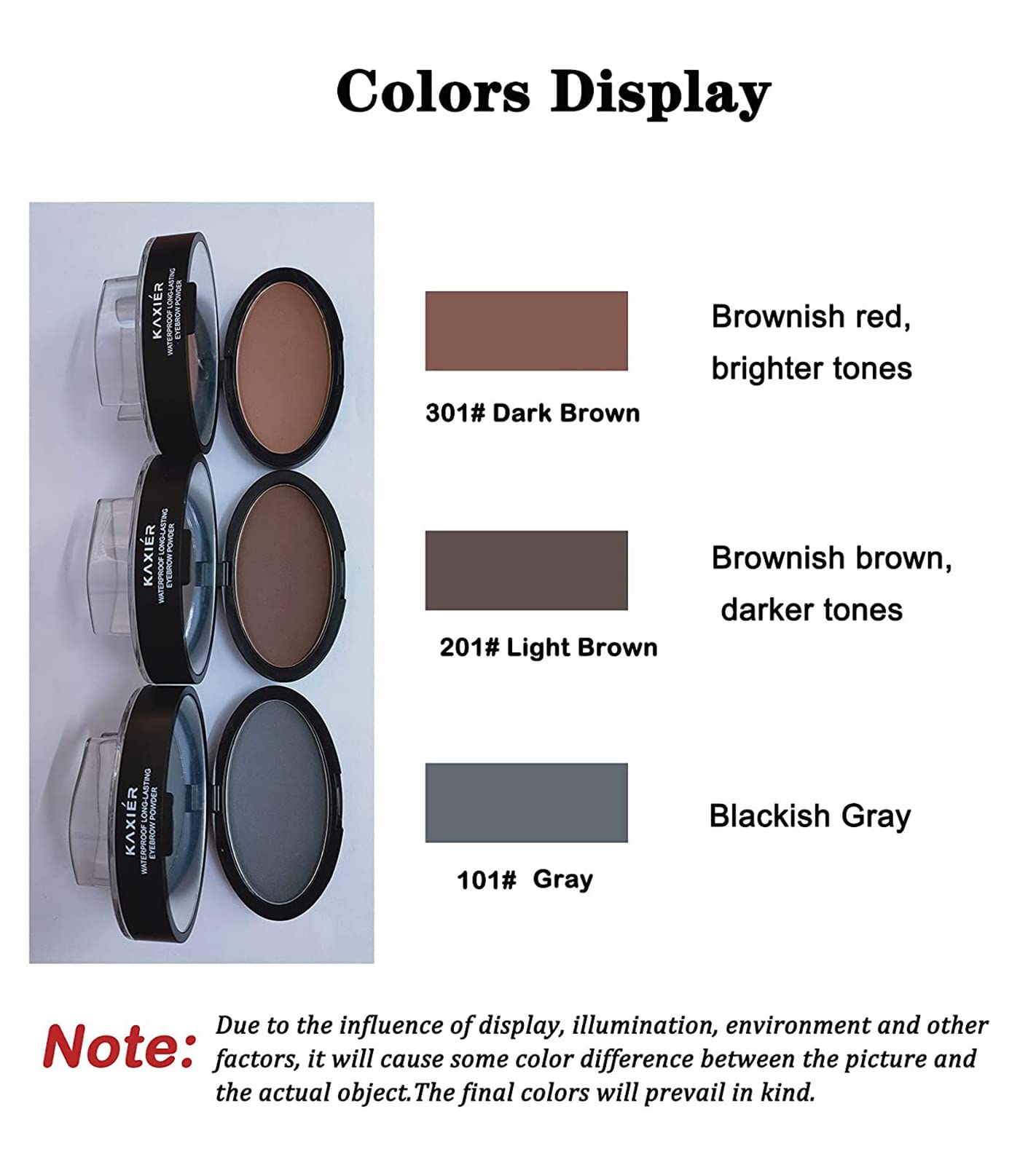 Waterproof Eyebrow Stamp Powder Kit with Stencils & Mirror