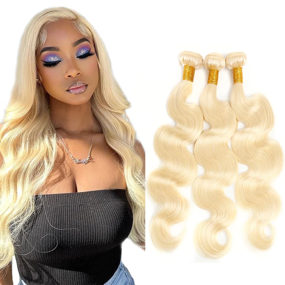 YOUNGHANN Brazilian P4/613 Body Wave Human Hair Bundles – Highlight Blonde Virgin Hair