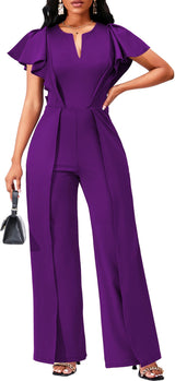 Women's Elegant Jumpsuit – Dressy Formal Long Pants Business Jumpsuit
