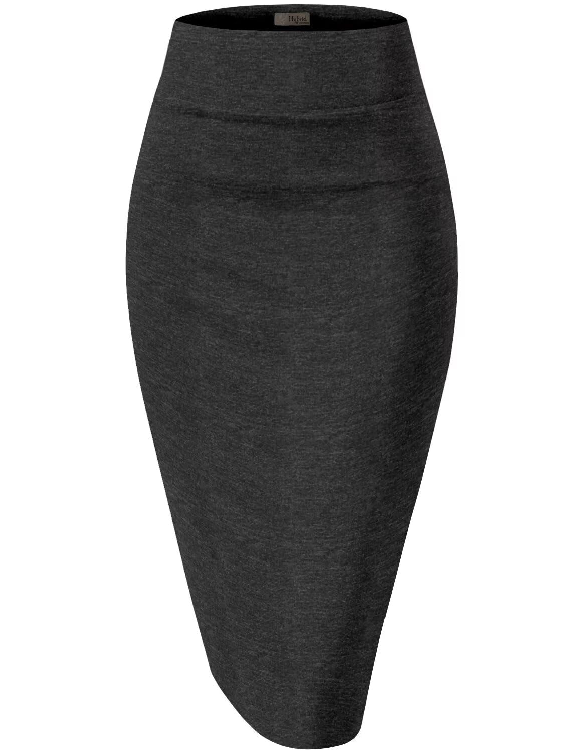 Women's Premium Ponte Stretch High-Waist Pencil Skirt – Below Knee