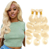 YOUNGHANN Brazilian P4/613 Body Wave Human Hair Bundles – Highlight Blonde Virgin Hair