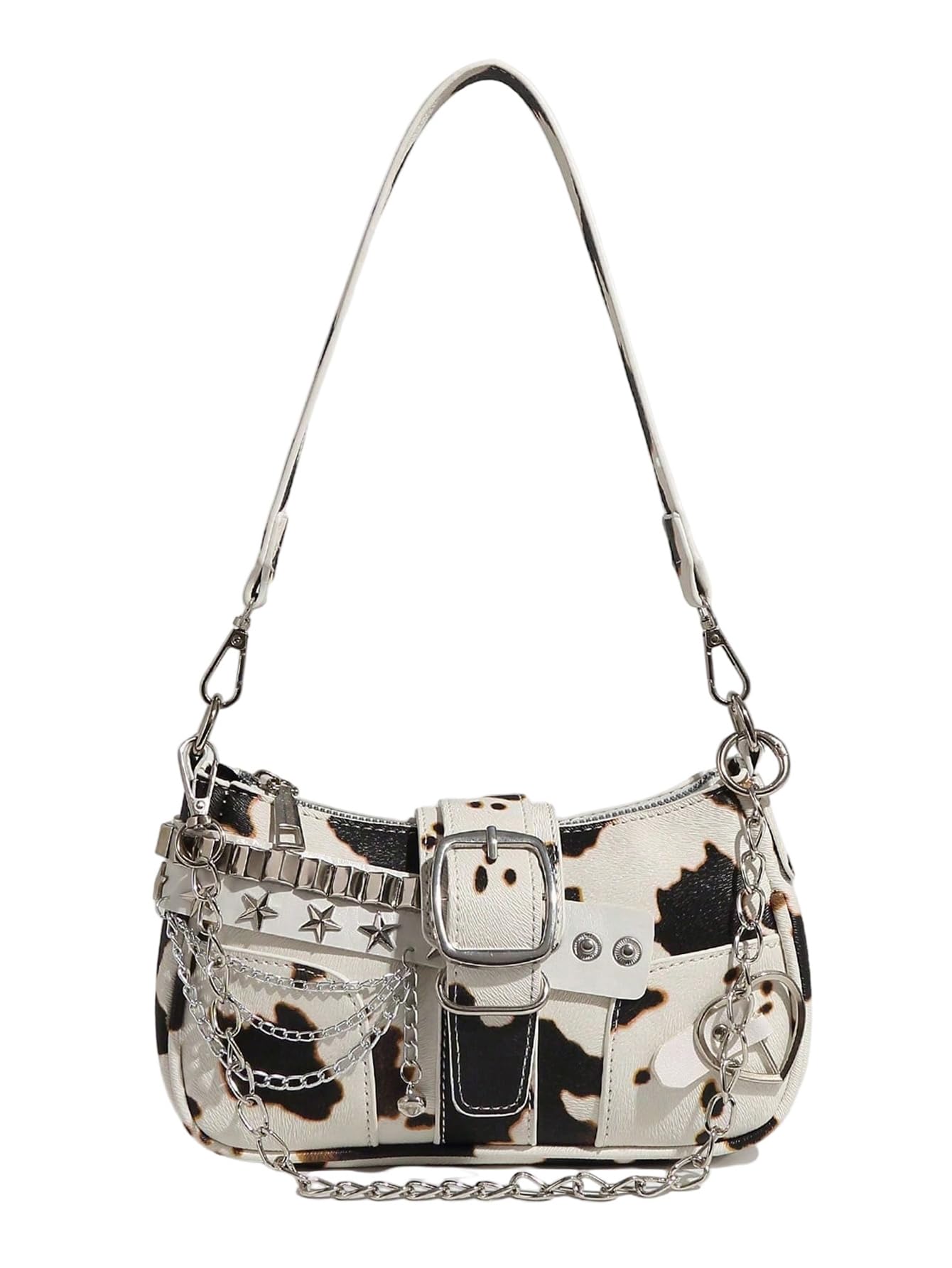 Verdusa Women's Y2K Star Mini Chain Hobo Bag | PU Leather Shoulder Purse | 21 Colors