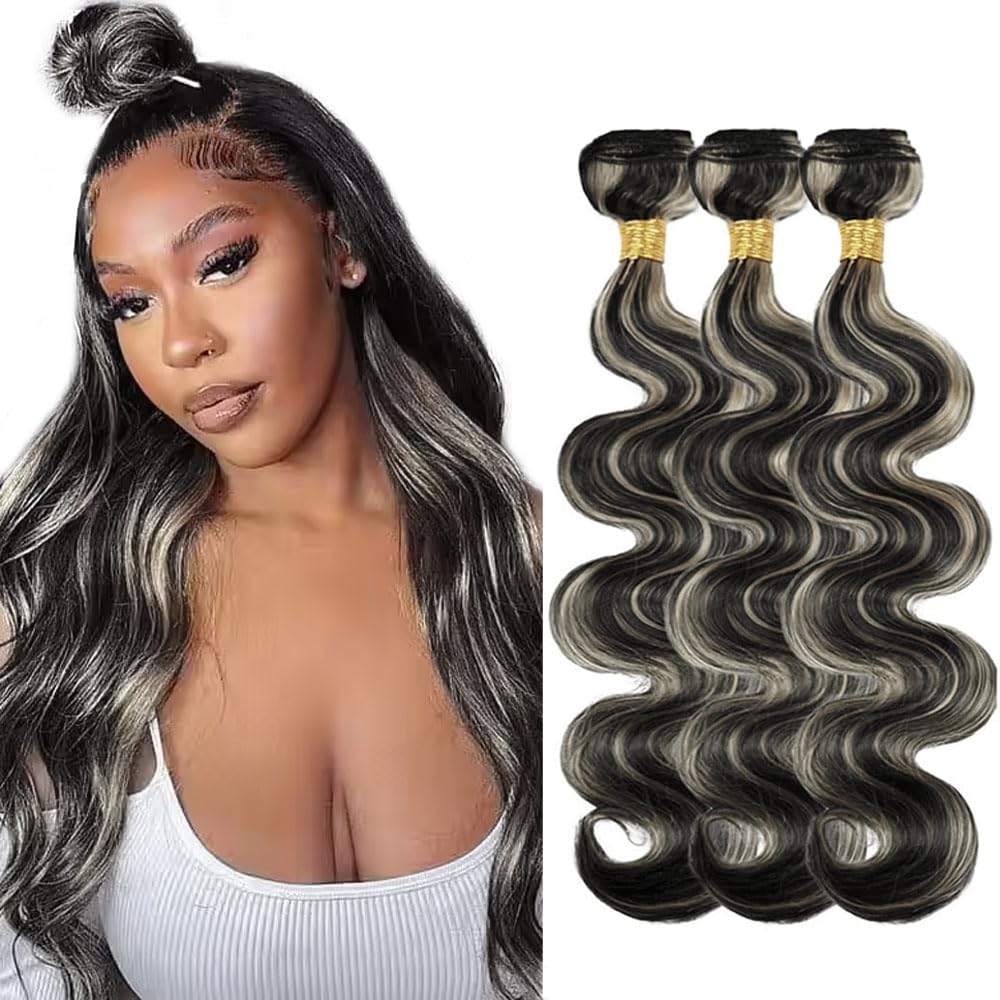 YOUNGHANN Brazilian P4/613 Body Wave Human Hair Bundles – Highlight Blonde Virgin Hair
